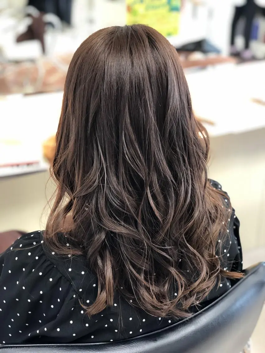 ロング カラー パーマ カット 髪質改善カラー🎗️ 滝沢純のヘアスタイル