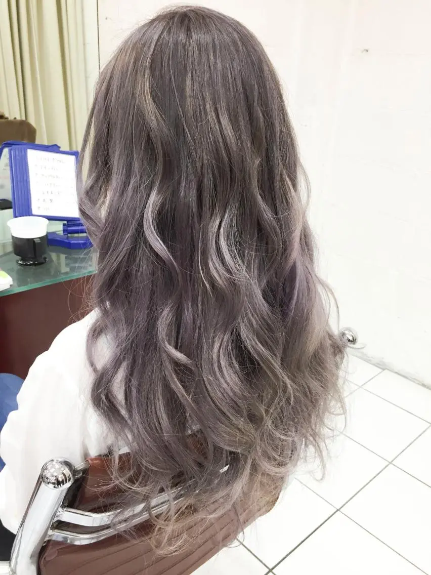 ロング カラー パーマ ヘアアレンジ モテ髪透明感❤️ デイズヘアカラーのヘアスタイル