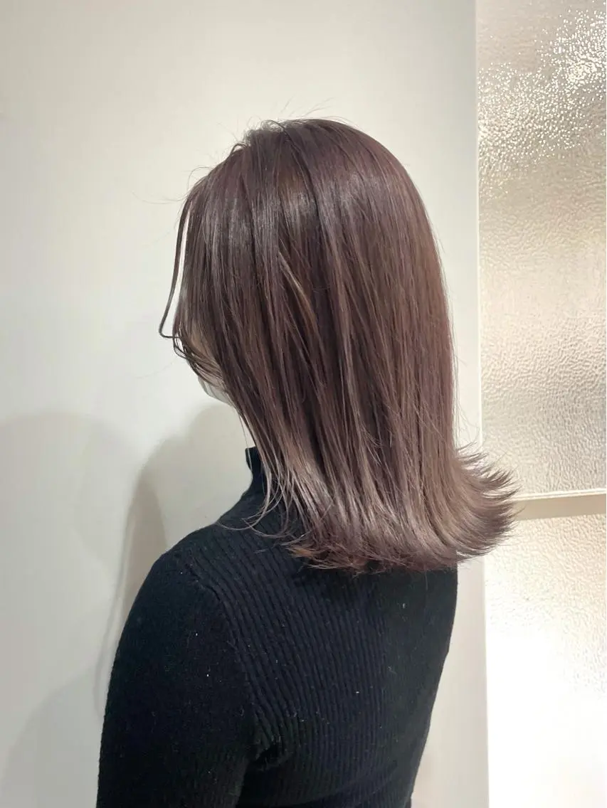 ミディアム カラー ブリーチ ラベンダーカラー EMANON 吉祥寺北口のヘアスタイル