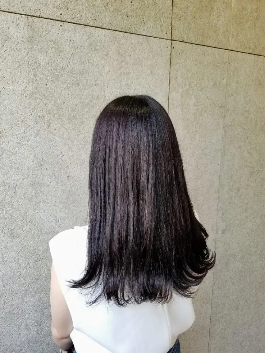 カラー ロング グレージュ カット 🌿赤み消し/ 艶カラー落合　優🌿のヘアスタイル