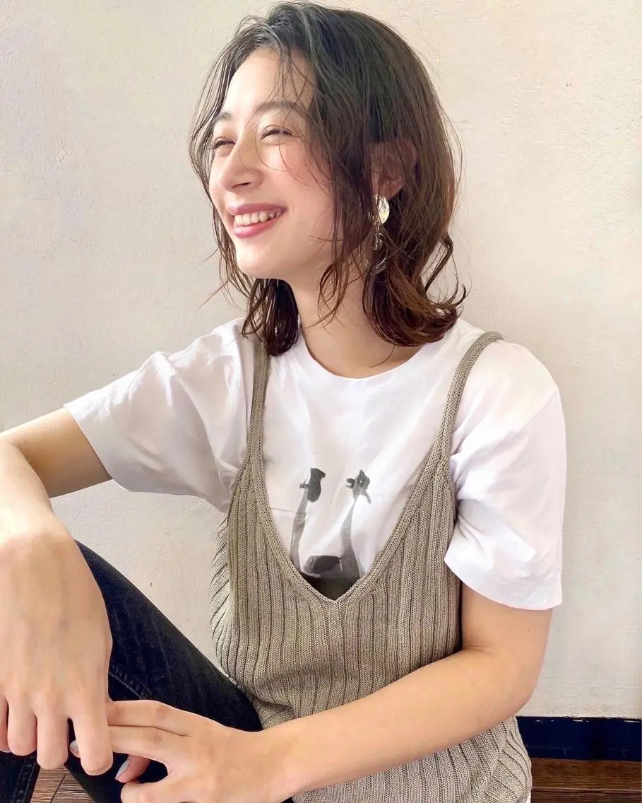 セミロング パーマ ボブ指名No.1🌞 オガタのヘアスタイル