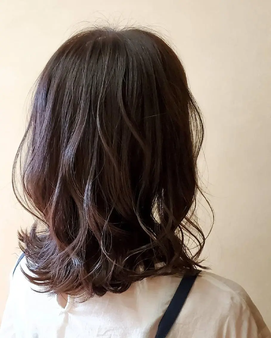 ミディアム カラー カット ヘアカラー トリートメント 髪質改善 常世田のヘアスタイル