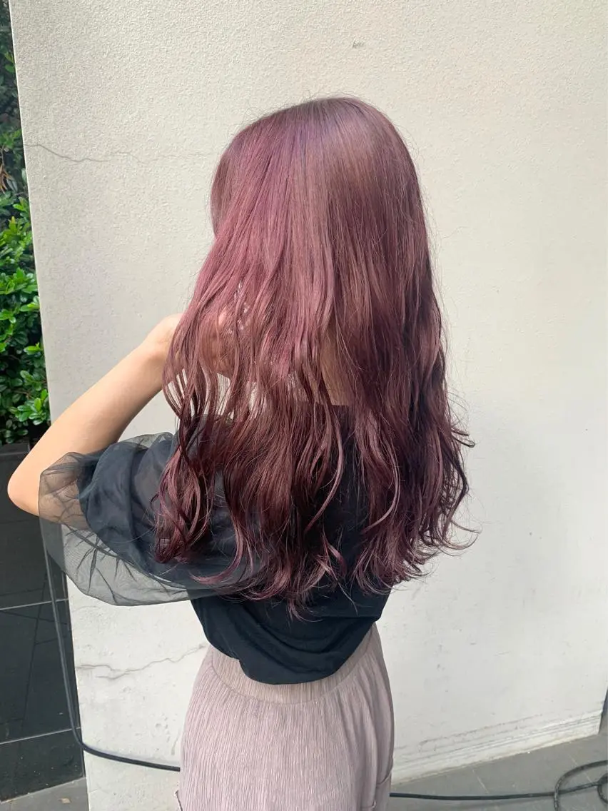 セミロング カラー ベージュカラー ピンクカラー ピンクベージュ カット ヘアカラー トリートメント 矢野 晃平のヘアスタイル