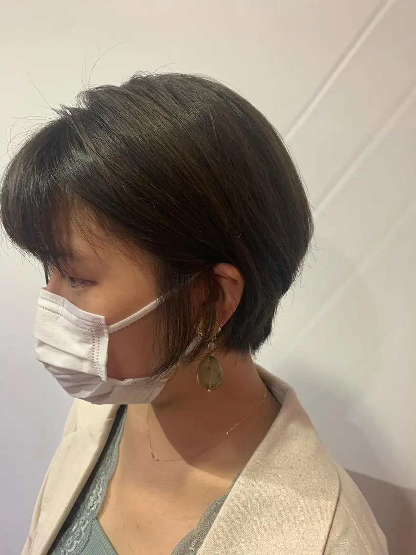 ショート ショートボブ 丸みショート ボブ ショートヘア カット ヘアカラー トリートメント ヘッドスパ ヘアセット 大宮/山口 竣也のヘアスタイル