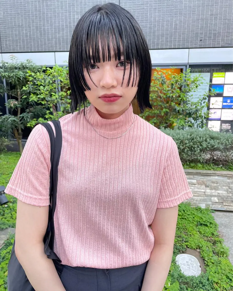 ミディアム カラー パーマ ヘアアレンジ メンズ キッズ ネイル マツエク・マツパ アイブロウ ボブ シンプルネイル tatsumi/ボブ ウルフ/レイヤーのヘアスタイル