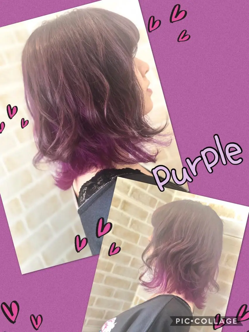 ミディアム カラー イルミナカラー インナーカラー 永島 桜のヘアスタイル