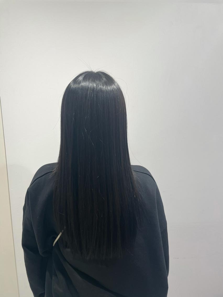 ロング 縮毛矯正 笠原未稀/カット・ ブリーチ無しカラーのヘアスタイル