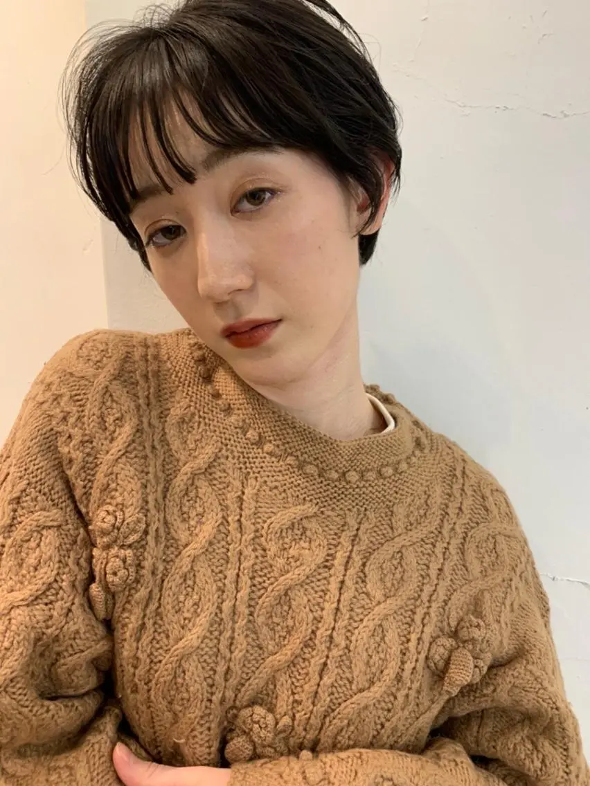 ミディアム パーマ カラー ミディアムパーマ ダブルカラー グラデーションカラー ハイライトカラー イルミナカラー CEINE PATHのヘアスタイル