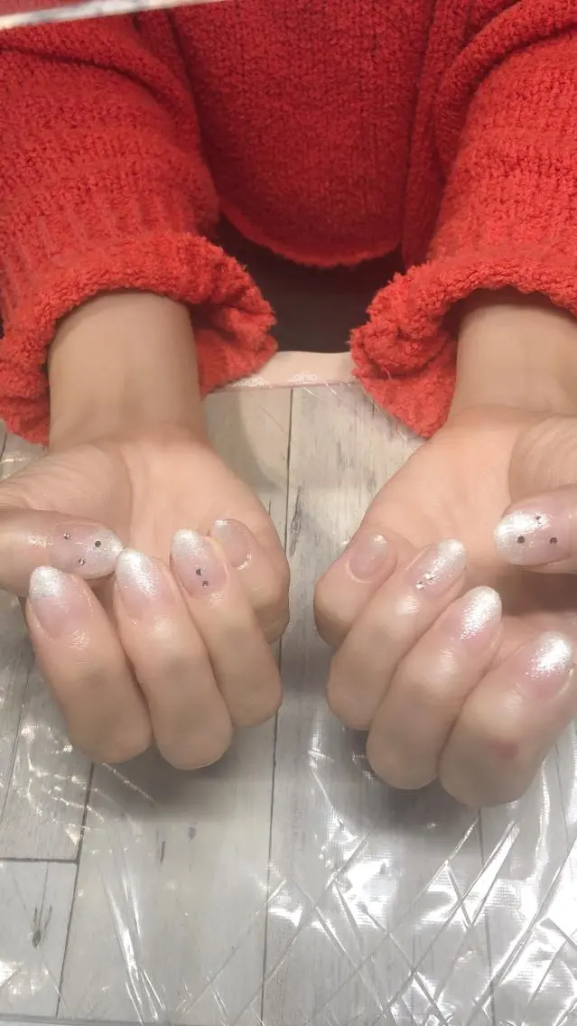ネイル グラデーション ラメ(グリッター) ラメグラデーション ✨アン ミユ✨のネイルデザイン