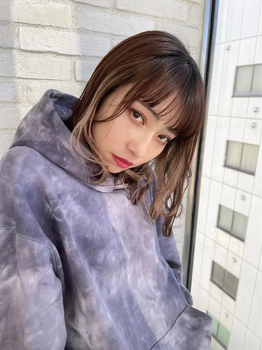 ミディアム カラー ヘアカラー トリートメント レイヤー/韓国ヘア 縮毛矯正🫧鈴木颯のヘアスタイル