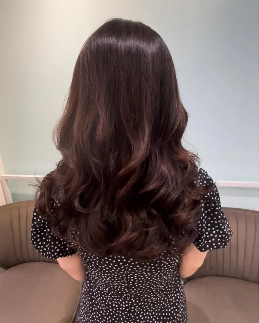 ロング パーマ コテ巻き風パーマ カンノケンタのヘアスタイル