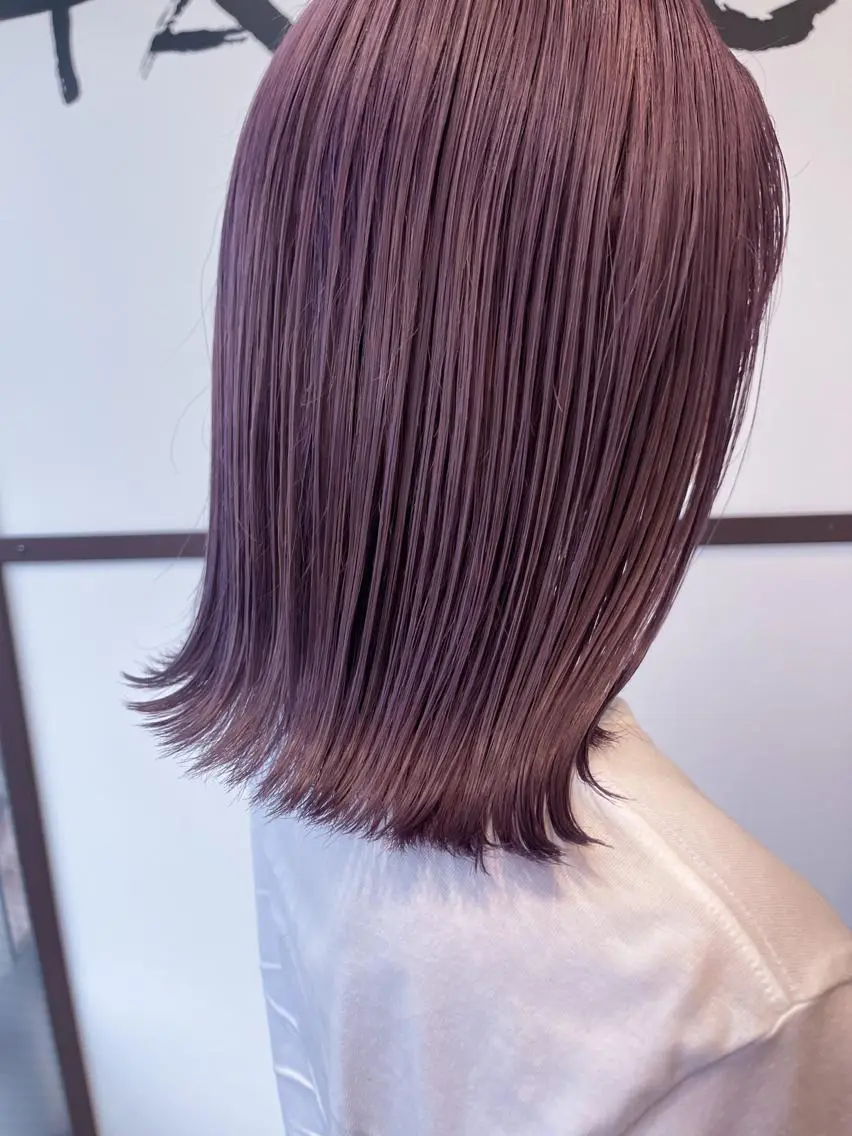 ミディアム ピンクラベンダー BRIDGE あきらのヘアスタイル