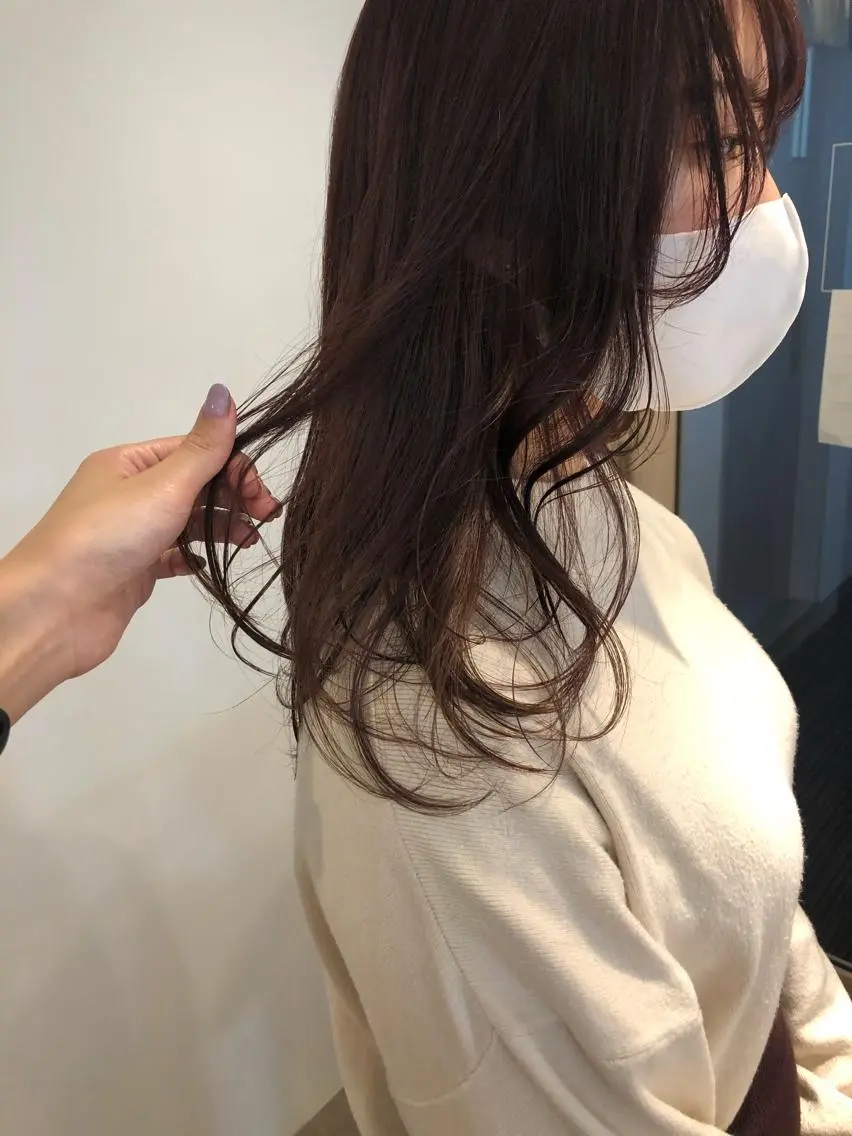 ミディアム カット ヘアカラー 大迫 江梨のヘアスタイル