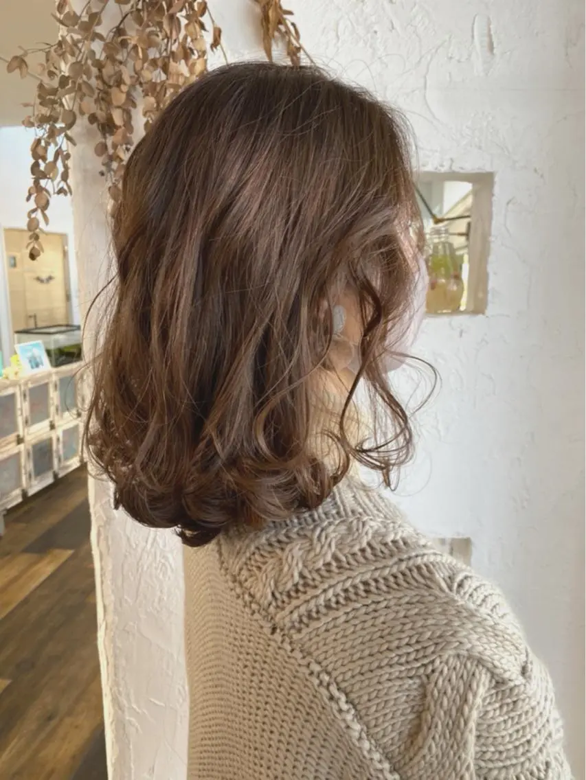 セミロング カラー 豊橋美容院 ソンリエのヘアスタイル