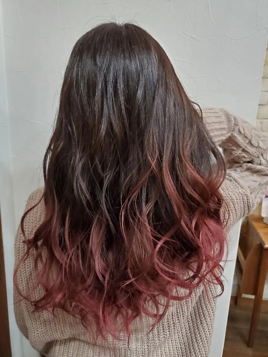 ロング カラー メンズ ネイル パーマ ヘアアレンジ マツエク・マツパ メンズハイライト グラデーションカラー ハイライトカラー ハイライト グラデーション まとまり💯悩み改善 ★松本尚弥★店長のヘアスタイル
