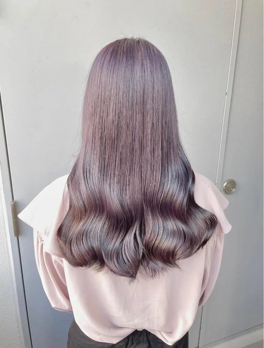 ロング カラー ヘアカラー トリートメント ヘッドスパ ヘアセット ベージュカラー💖 やすひろのヘアスタイル