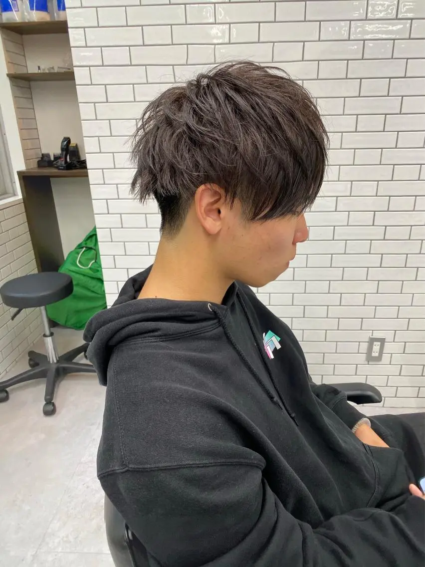 メンズ マッシュ カット 縮毛矯正 梅田中崎町メンズ 美容師ユースケのヘアスタイル