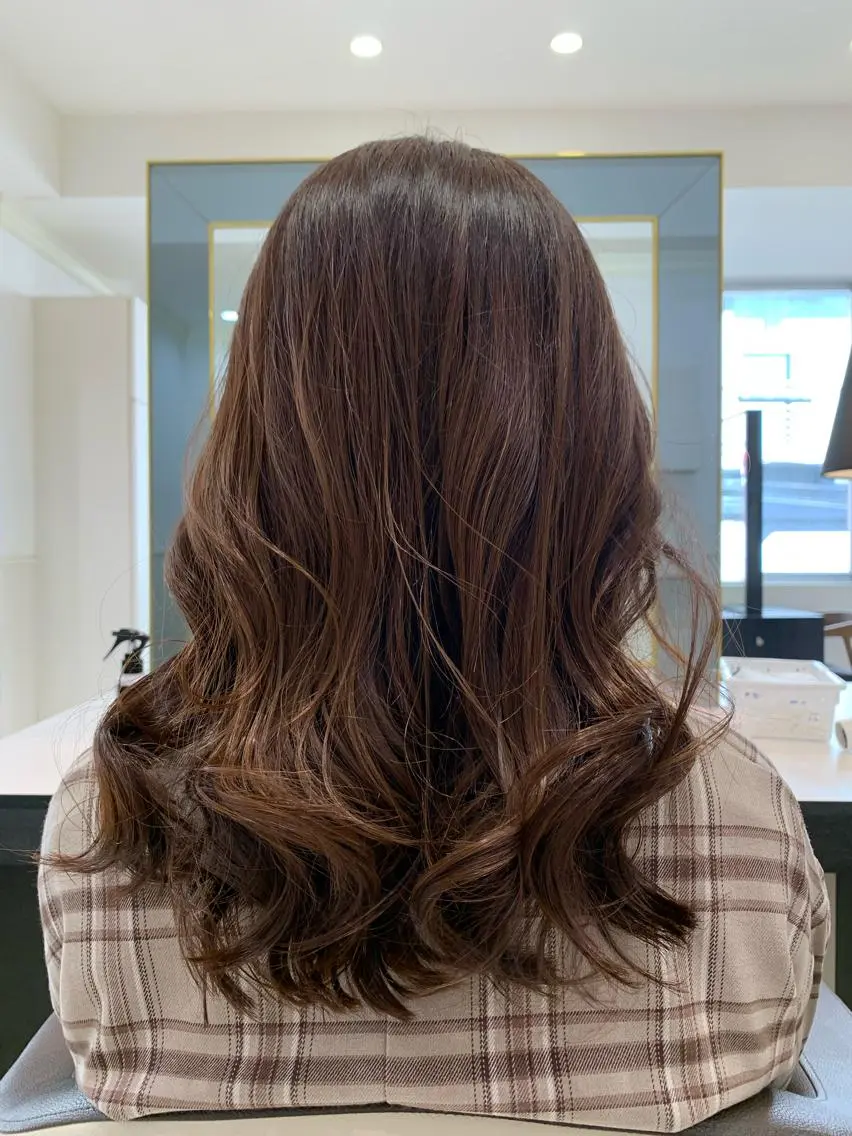 ロング カラー 韓国風ヘア カット ヘアカラー 小田切 栄司のヘアスタイル