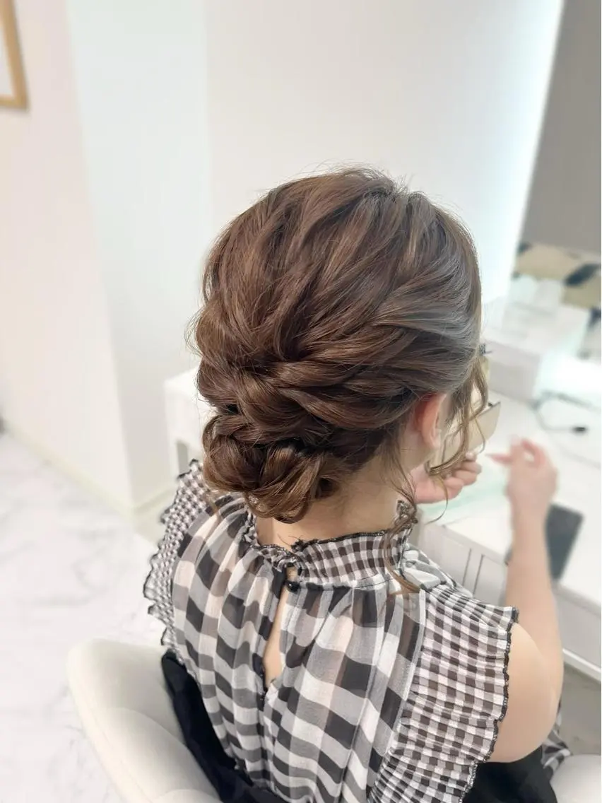 ミディアム ヘアアレンジ ヘアセット専門店 Rのヘアスタイル