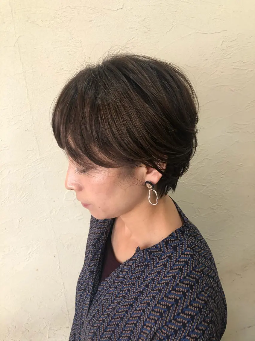 ショート パーマ カット パーマ トリートメント ENIF ヤマグチアツコのヘアスタイル