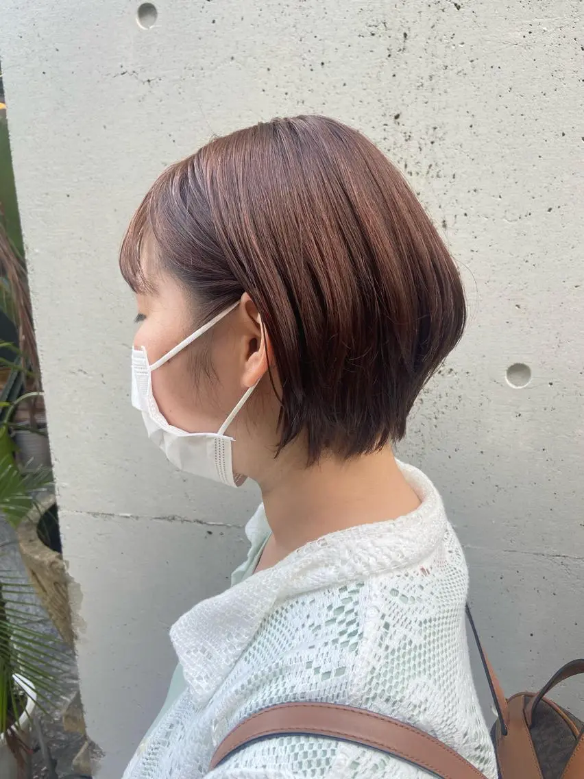 ショート 丸みショート ショートヘア 西田 莉緒のヘアスタイル