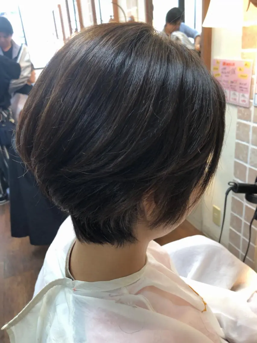 ショート ショートヘア カット トリートメント 大野 まゆのヘアスタイル