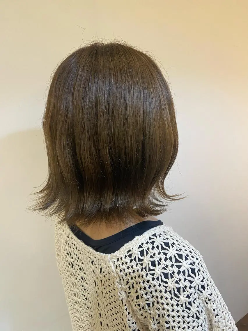 ミディアム カラー アッシュ ベージュカラー niro 🌱Kurelのヘアスタイル
