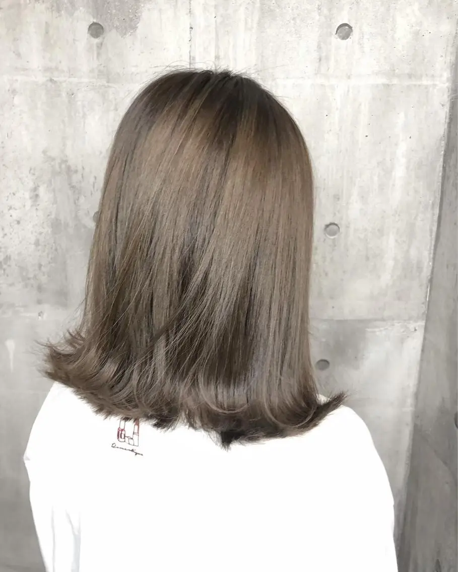 セミロング カラー パーマ ヘアカラー 【透明感×レイヤー】 🍃RIKU🍃のヘアスタイル