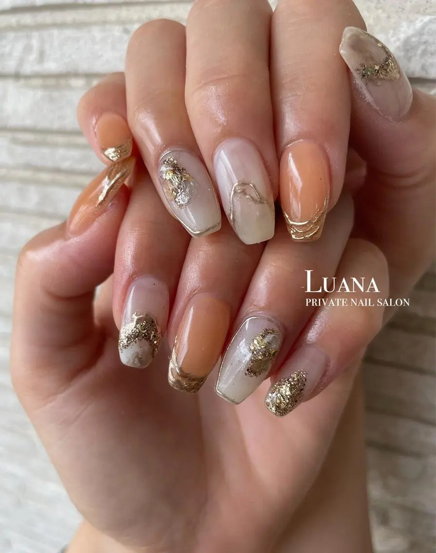 ロング ネイル マツエク・マツパ アートネイル ニュアンスネイル ハンドネイル nail salon neigeのネイルデザイン