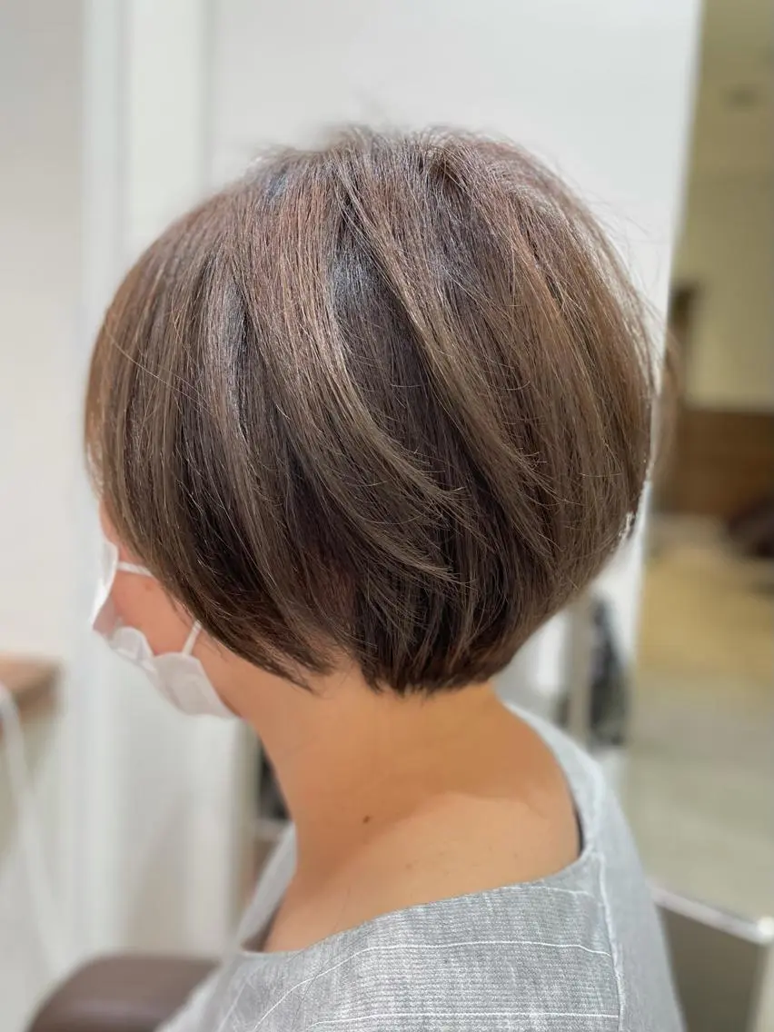 ショート カラー ショートボブ ハイライトカラー ボブ ハイライト ショートヘア ナカタケ ユウのヘアスタイル