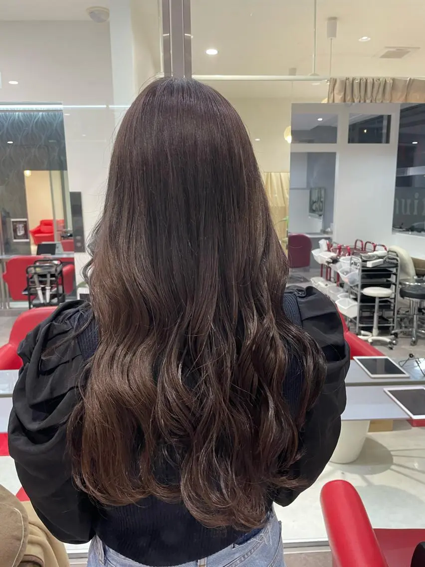 ロング カラー ブリーチ 透明感カラー ラベンダーカラー ブリーチなしカラー Merlyosaka 早川未来のヘアスタイル