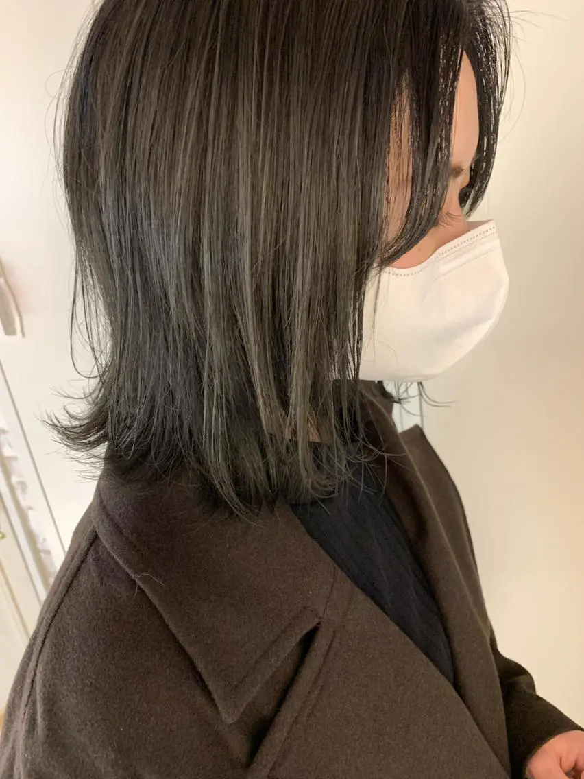 ミディアム アッシュ ✨ハイトーン✨艶髪 ✨髪質改善✨和田のヘアスタイル