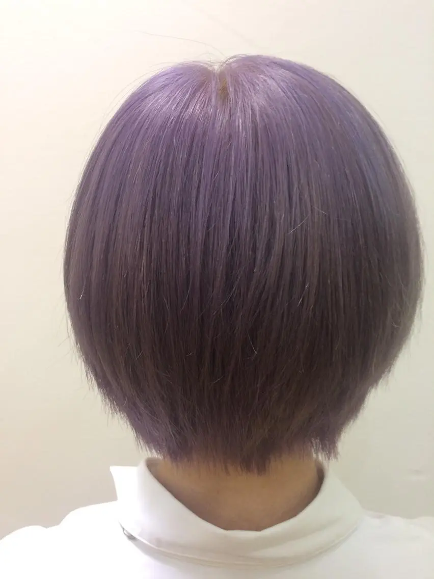 ショート カラー パープルカラー ショートヘア 松井 敬太郎のヘアスタイル