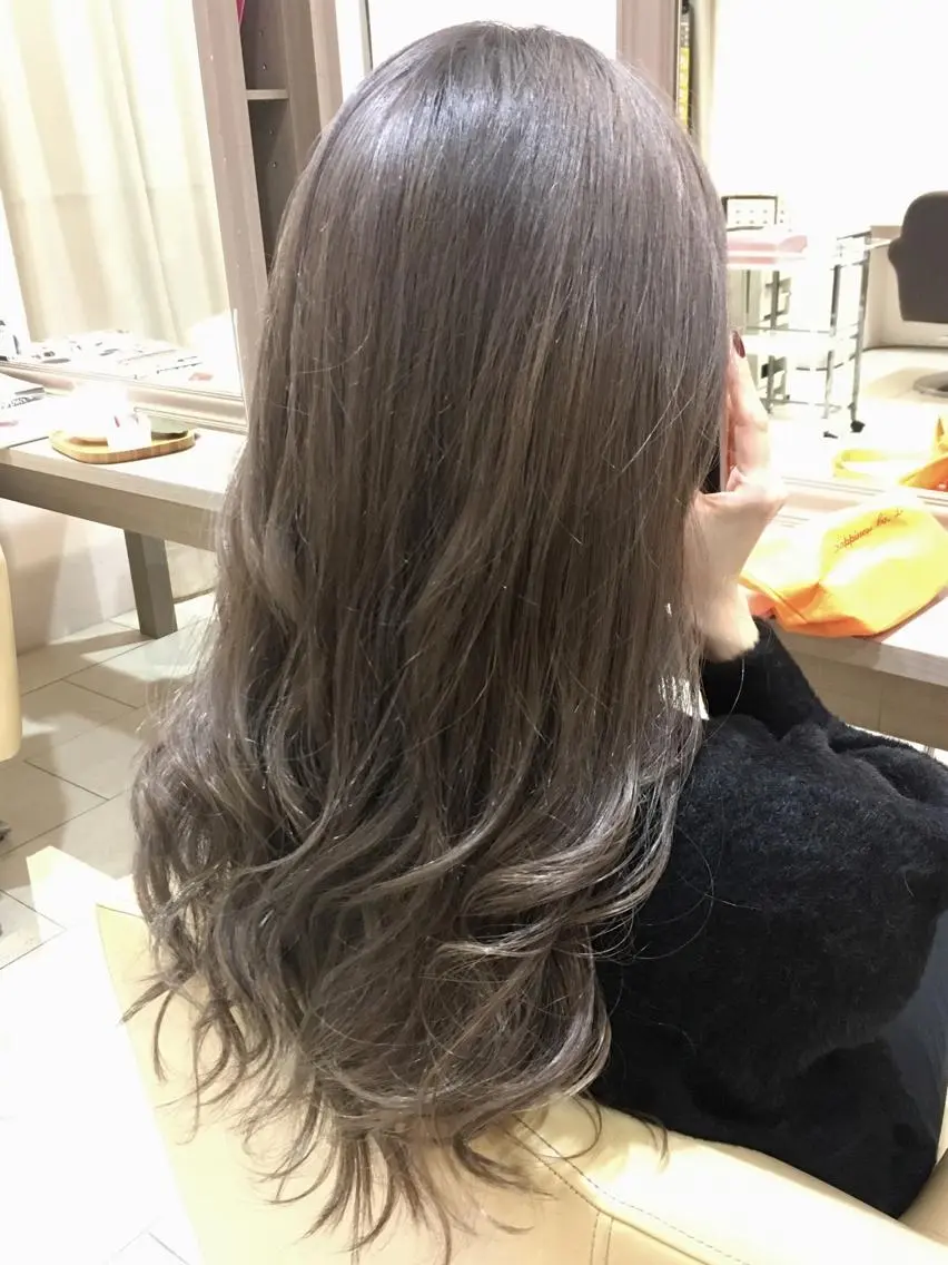 ロング カラー ダブルカラー 外国人風カラー 農添 杏のヘアスタイル
