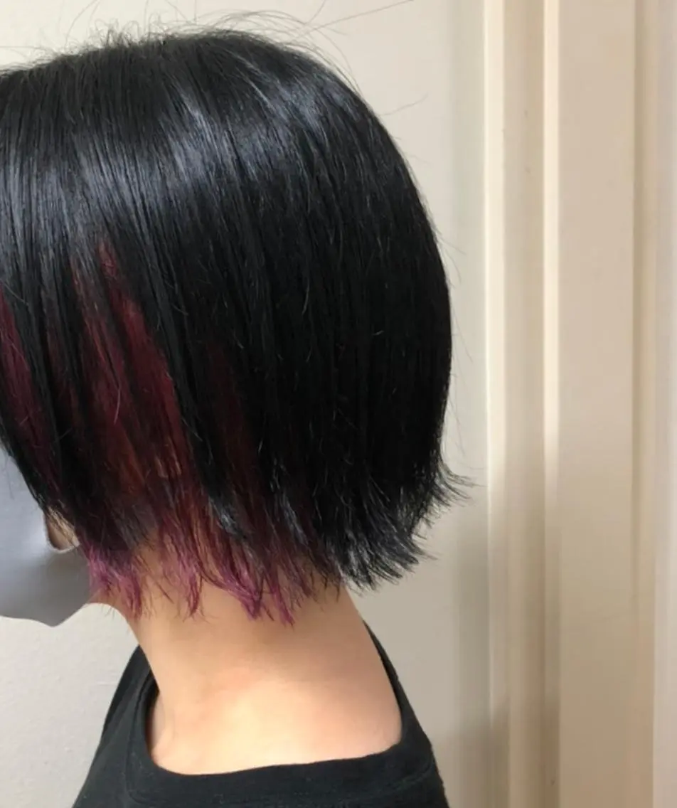 ショート カラー ピンクカラー 中島 奈々のヘアスタイル