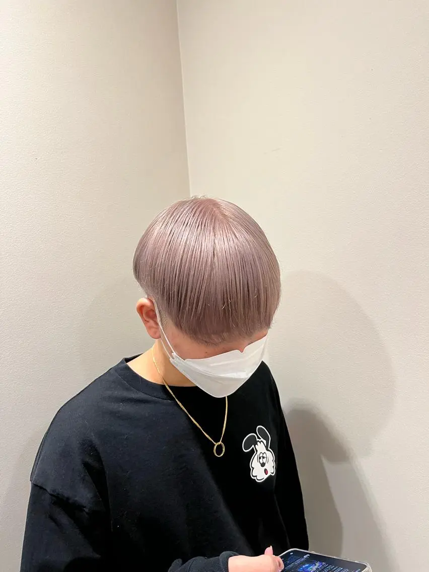 ショート カラー ヘアアレンジ メンズ ヘアカラー 高島 凜のヘアスタイル
