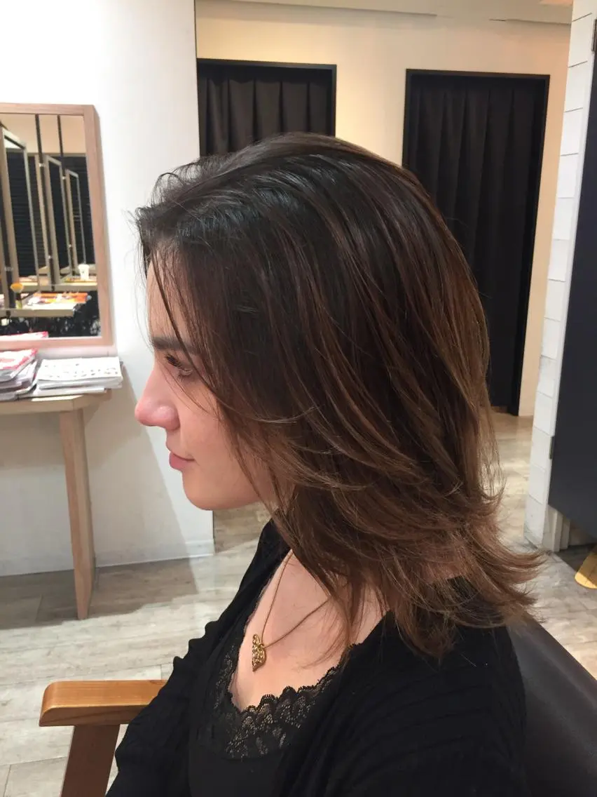 ミディアム カラーアンドケアリタ kitamuuuのヘアスタイル