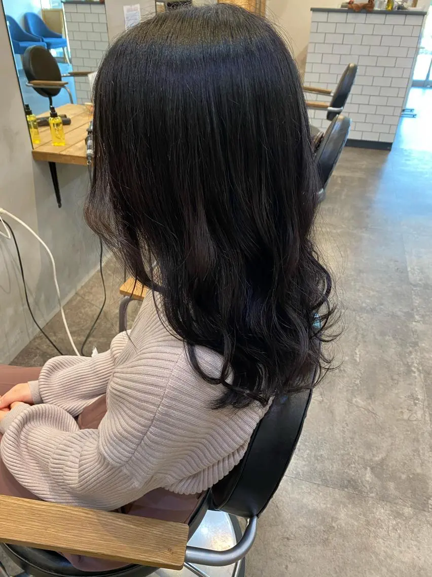 ロング パーマ デジタルパーマ 小山 奏良のヘアスタイル
