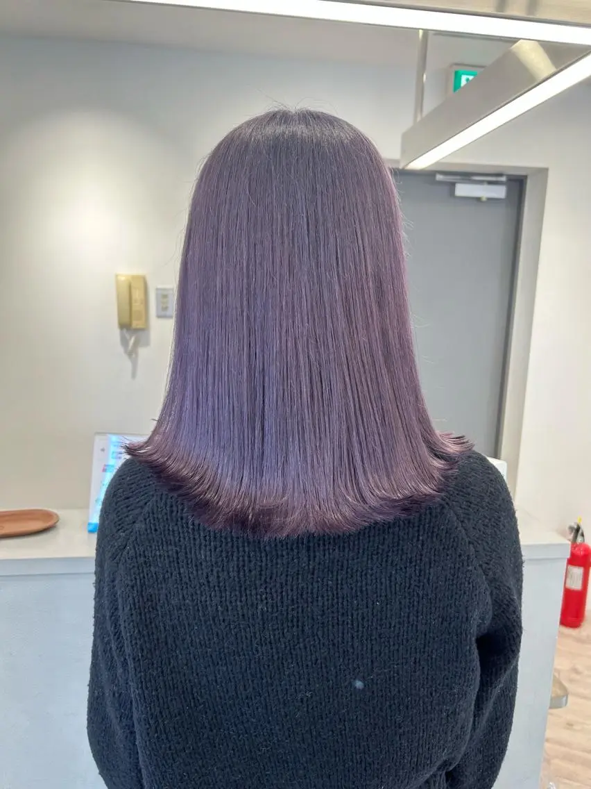 ミディアム カラー ヘアカラー ハイトーン特化サロン 🍑momo🍑のヘアスタイル