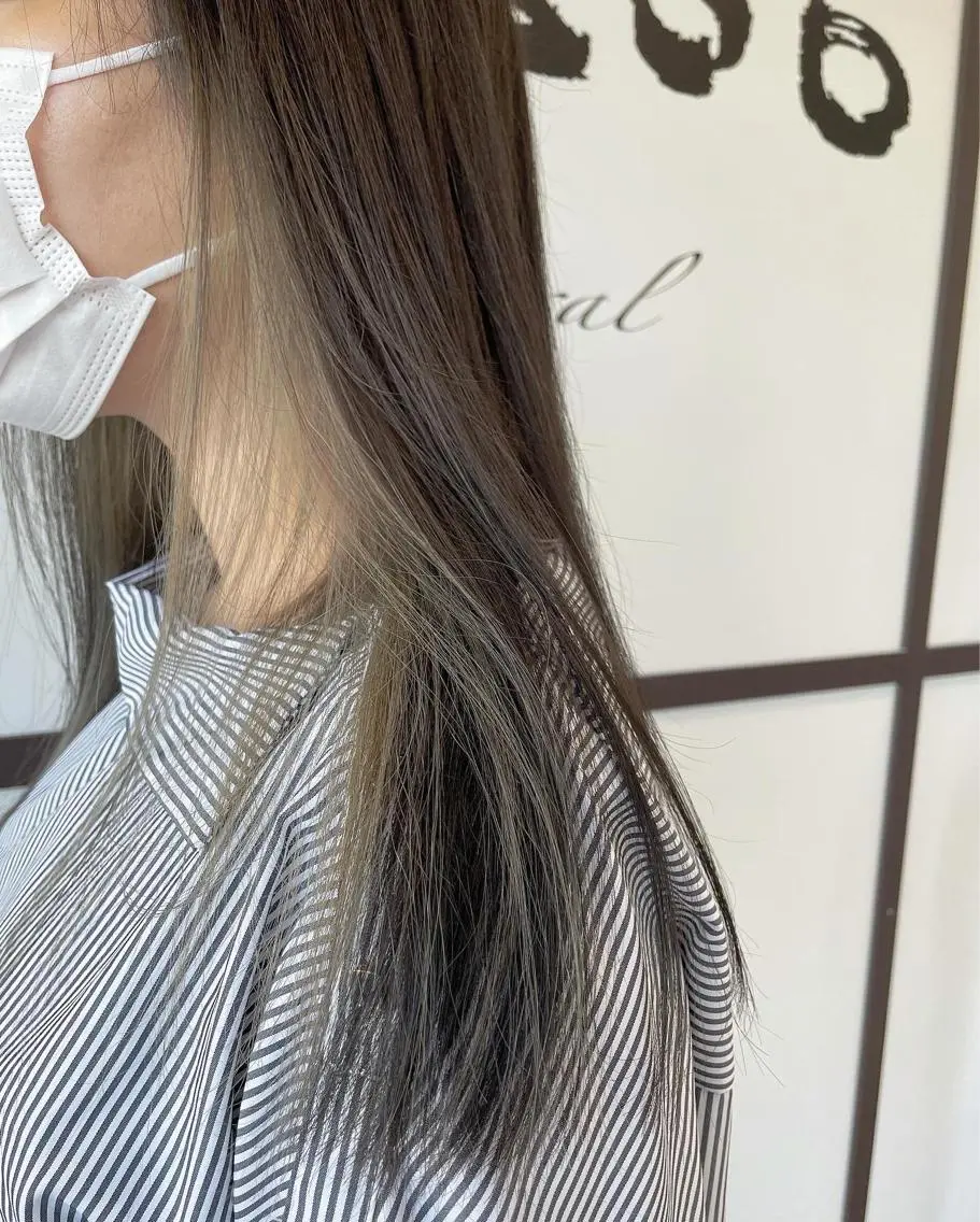 ロング カラー アッシュ インナーカラー 外国人風カラー レイヤーカット ヘアカラー トリートメント 河合秀明/ショート /ボブ/レイヤーのヘアスタイル