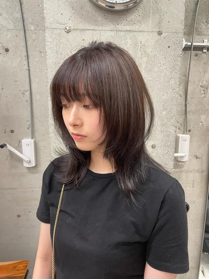 ミディアム 🦋MAHO🦋 デザインカラーのヘアスタイル
