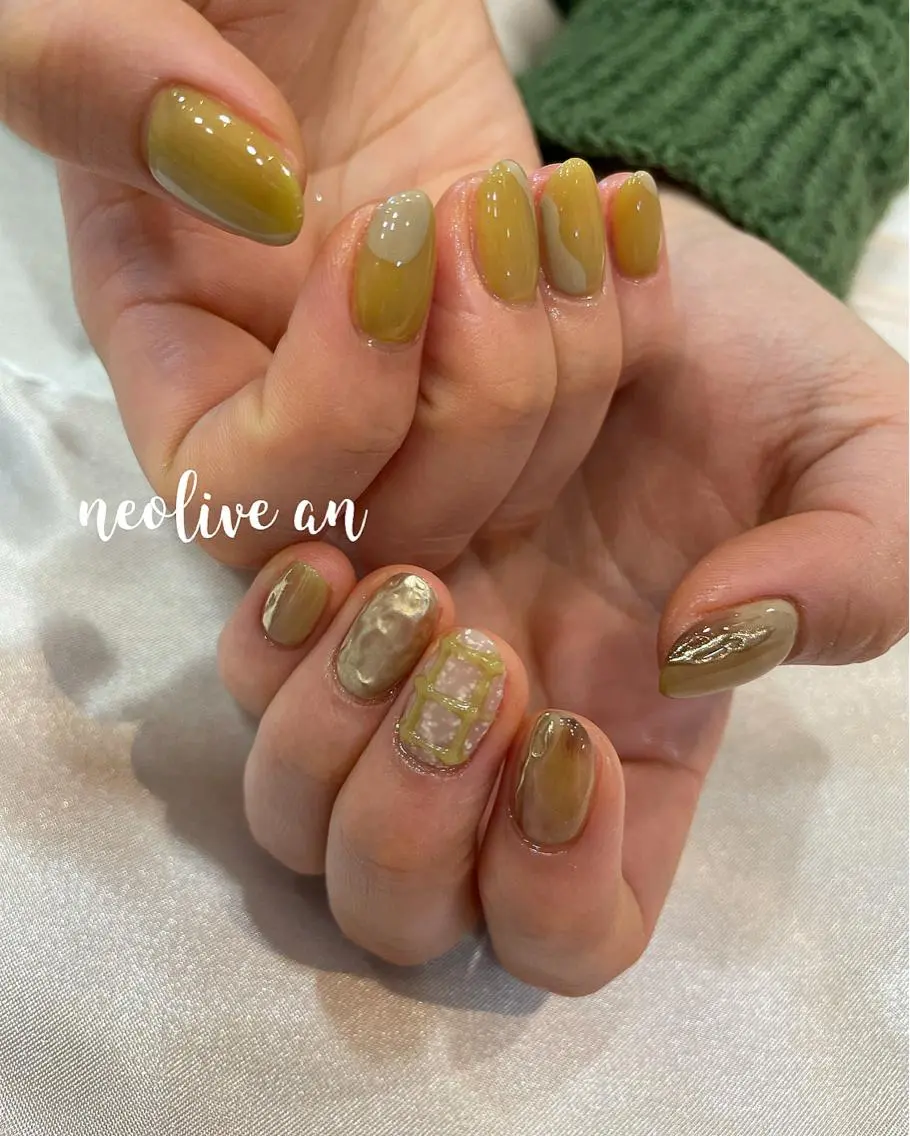 キッズ ネイル 黄色 feey ⁑erinaのネイルデザイン