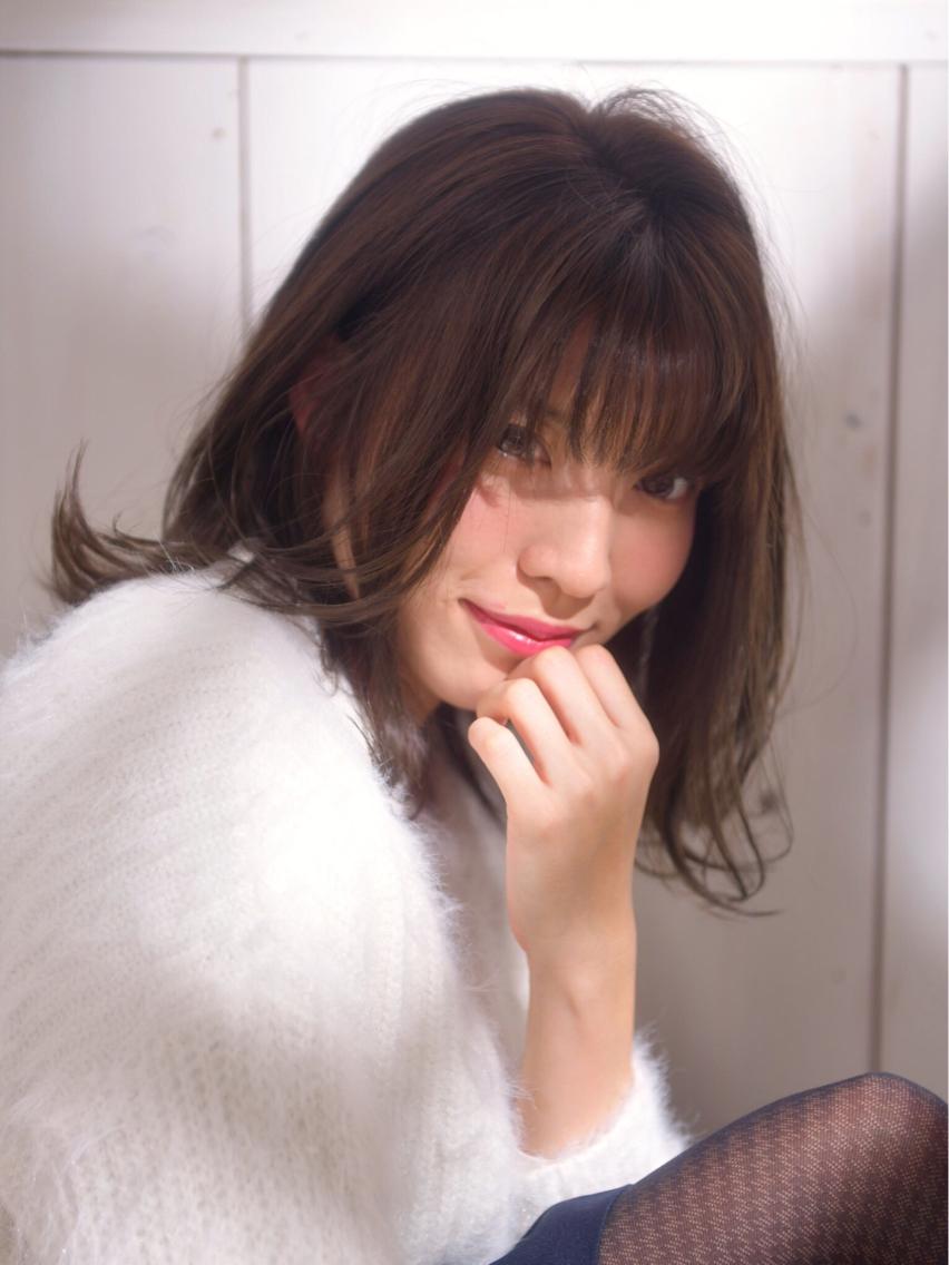 ミディアム カラー パーマ 【髪質改善師】 鈴木伸之介のヘアスタイル