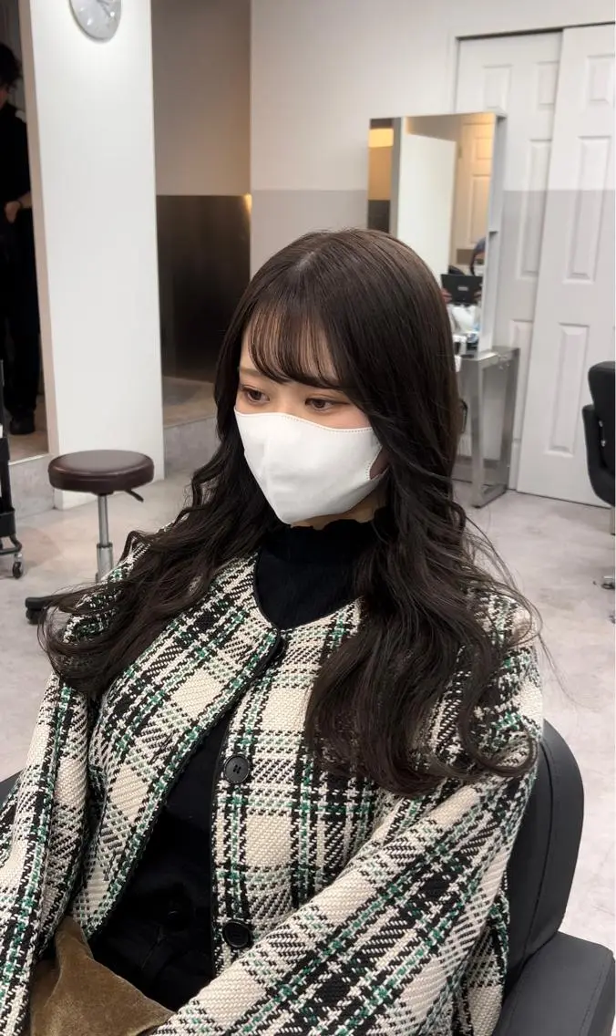 ロング 韓国風ヘア カット ヘアカラー トリートメント 🫧髪質改善 講師🫧🍎幹細胞のヘアスタイル