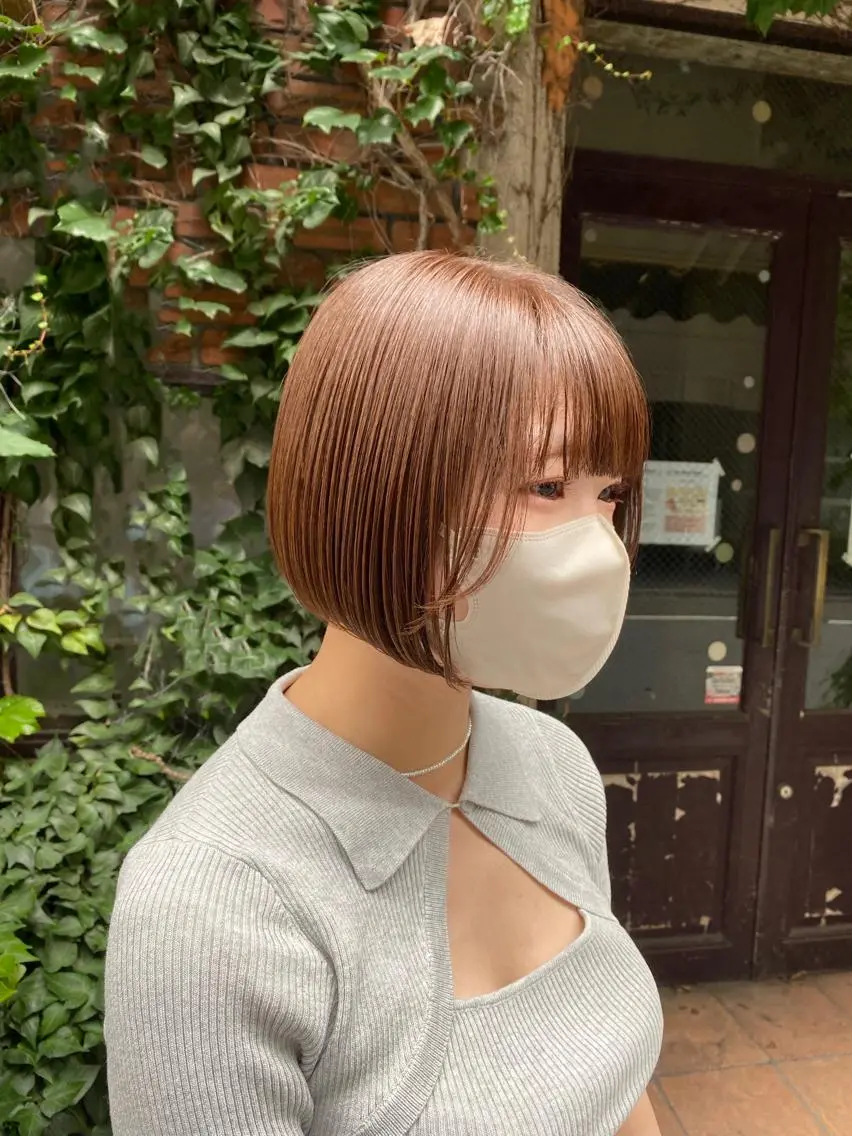 ミディアム カラー ヘアアレンジ ハーフアップ ボブ 顔周りカット レイヤーカット ✨レディース✨ 今だけカット￥０大石のヘアスタイル