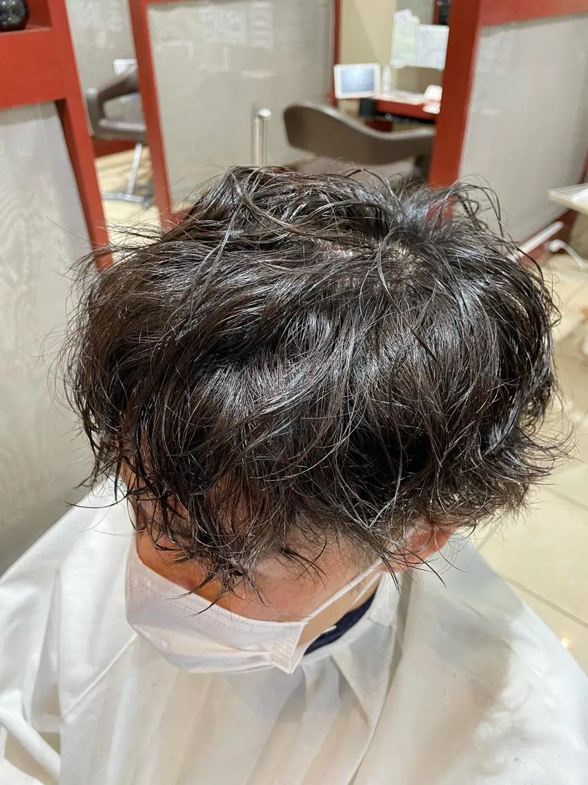 メンズ メンズパーマ 刈り上げ 福田 秀好のヘアスタイル