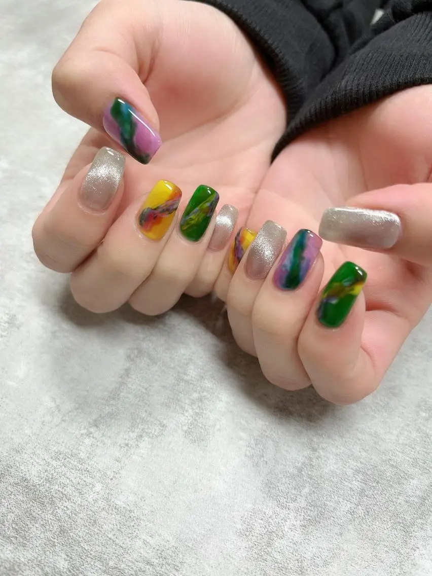 ネイル ハンドネイル Protea ❁⃘*.ﾟ清家 美穂のネイルデザイン