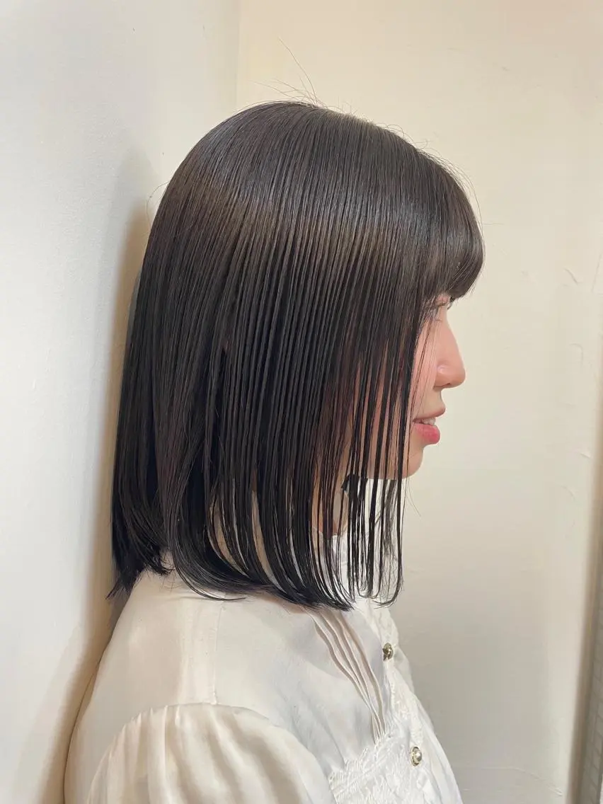 ミディアム 外ハネヘア 💛🤍U too e’s /店長🧸のヘアスタイル