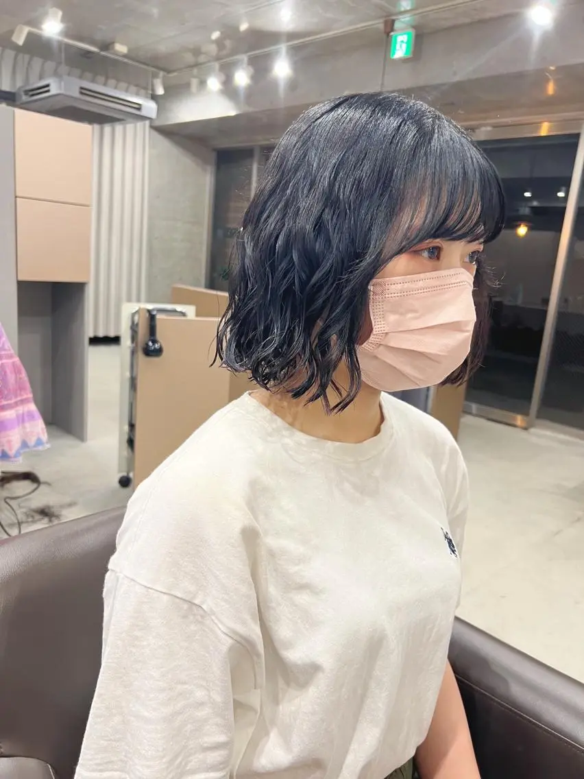 パーマ カット パーマ トリートメント ボブパーマコテ巻き風 パーマNo1深江秀平のヘアスタイル