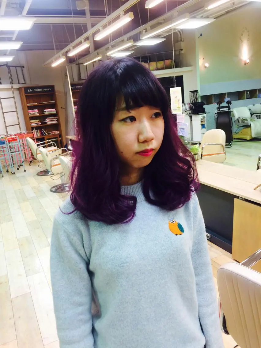 カラー バイオレットカラー 平尾 拓也のヘアスタイル